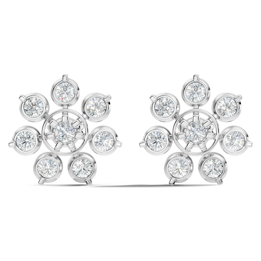 Stunning 2.64 Ct Round Diamond Earrings In 14K Solid Yellow Gold Gift Idea For Her - HIGHCARAT DIAMONDS