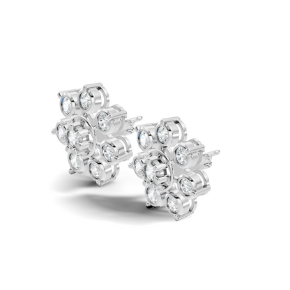 Stunning 2.64 Ct Round Diamond Earrings In 14K Solid Yellow Gold Gift Idea For Her - HIGHCARAT DIAMONDS