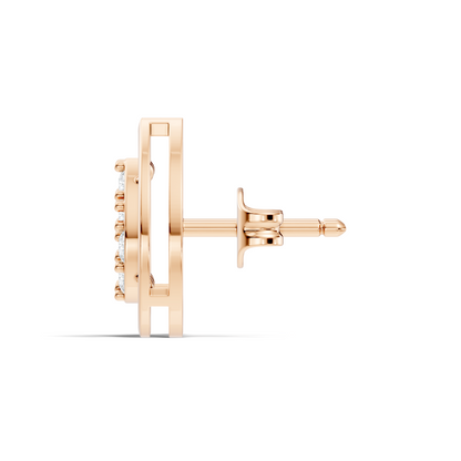 Elegant Round Cut Diamond Studs In 14K White Gold Trending Minimalist Design - HIGHCARAT DIAMONDS