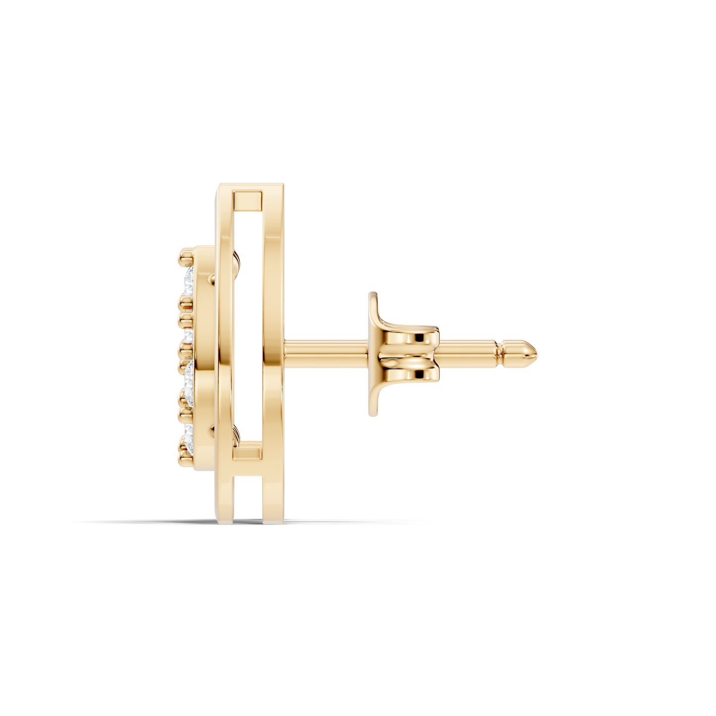 Elegant Round Cut Diamond Studs In 14K White Gold Trending Minimalist Design - HIGHCARAT DIAMONDS