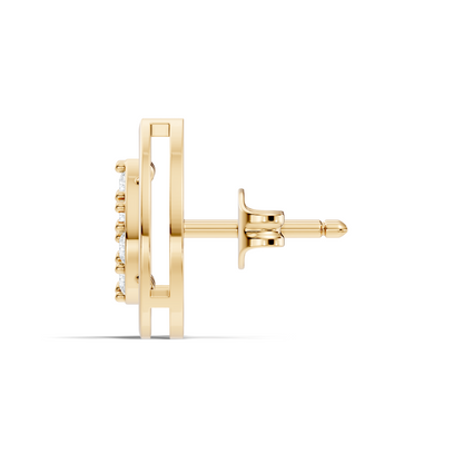 Elegant Round Cut Diamond Studs In 14K White Gold Trending Minimalist Design - HIGHCARAT DIAMONDS
