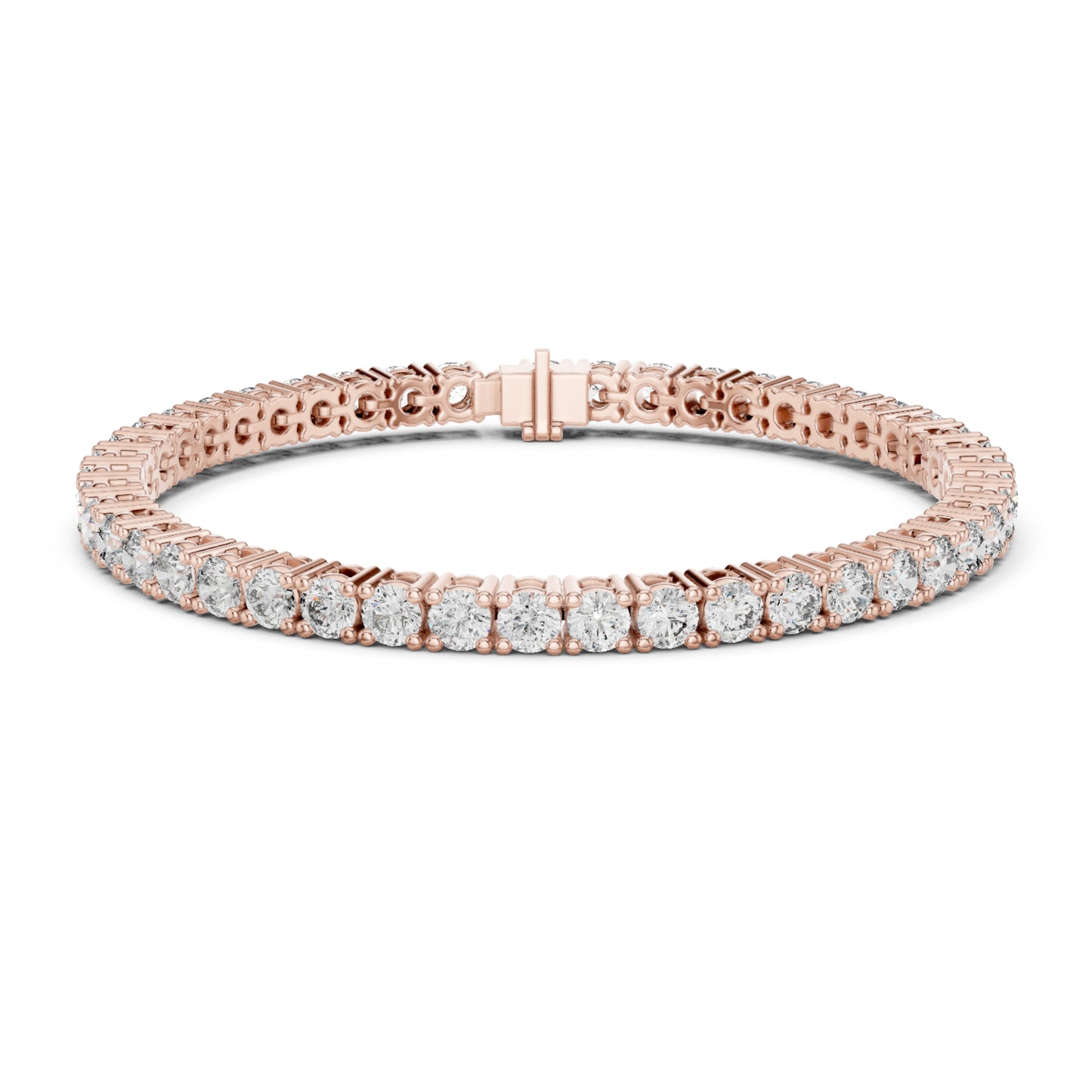 7.65 CT Round Cut White Colorless Diamond Prong Set Minimalist Stacking Party Wear Tennis Bracelet - HIGHCARAT DIAMONDS