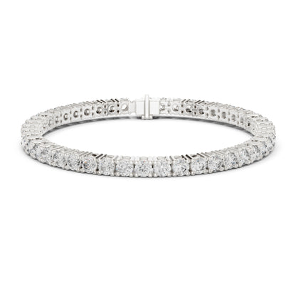 7.65 CT Round Cut White Colorless Diamond Prong Set Minimalist Stacking Party Wear Tennis Bracelet - HIGHCARAT DIAMONDS