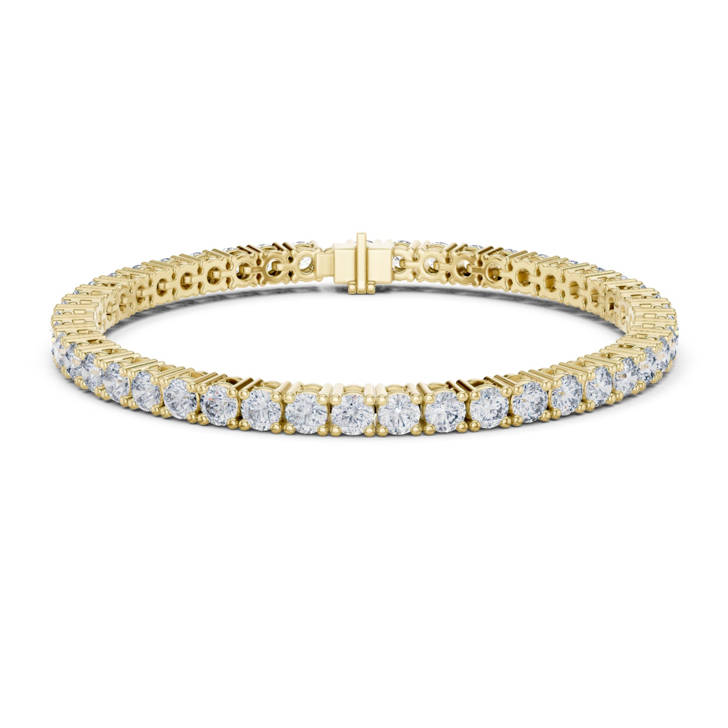 7.65 CT Round Cut White Colorless Diamond Prong Set Minimalist Stacking Party Wear Tennis Bracelet - HIGHCARAT DIAMONDS