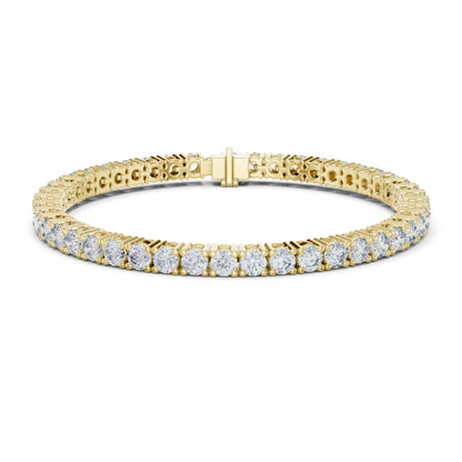 7.65 CT Round Cut White Colorless Diamond Prong Set Minimalist Stacking Party Wear Tennis Bracelet - HIGHCARAT DIAMONDS