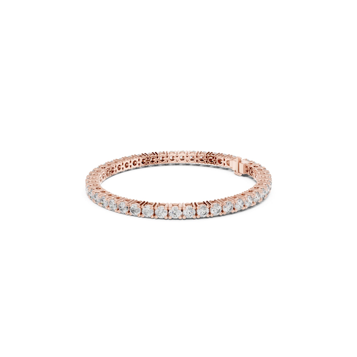 7.65 CT Round Cut White Colorless Diamond Prong Set Minimalist Stacking Party Wear Tennis Bracelet - HIGHCARAT DIAMONDS