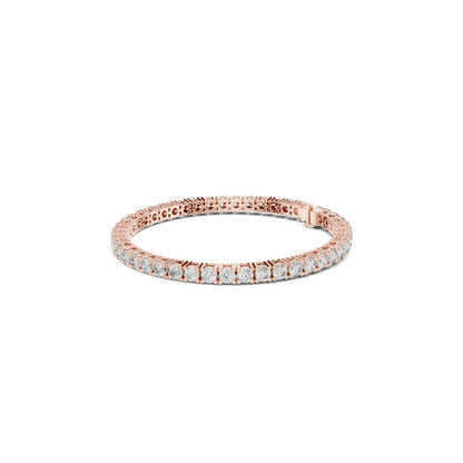 7.65 CT Round Cut White Colorless Diamond Prong Set Minimalist Stacking Party Wear Tennis Bracelet - HIGHCARAT DIAMONDS