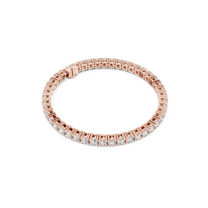 7.65 CT Round Cut White Colorless Diamond Prong Set Minimalist Stacking Party Wear Tennis Bracelet - HIGHCARAT DIAMONDS