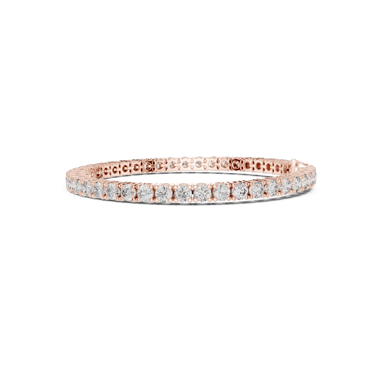 7.65 CT Round Cut White Colorless Diamond Prong Set Minimalist Stacking Party Wear Tennis Bracelet - HIGHCARAT DIAMONDS