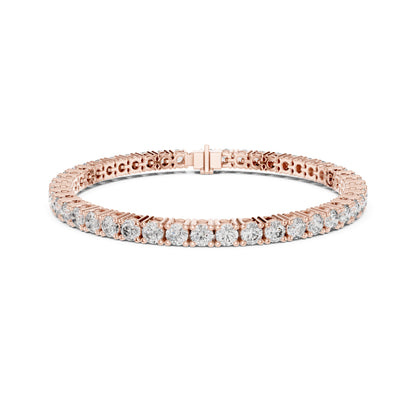 7.65 CT Round Cut White Colorless Diamond Prong Set Minimalist Stacking Party Wear Tennis Bracelet - HIGHCARAT DIAMONDS