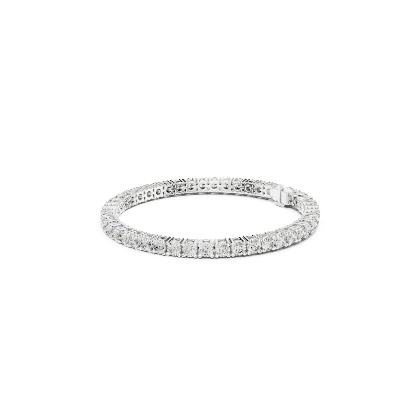7.65 CT Round Cut White Colorless Diamond Prong Set Minimalist Stacking Party Wear Tennis Bracelet - HIGHCARAT DIAMONDS