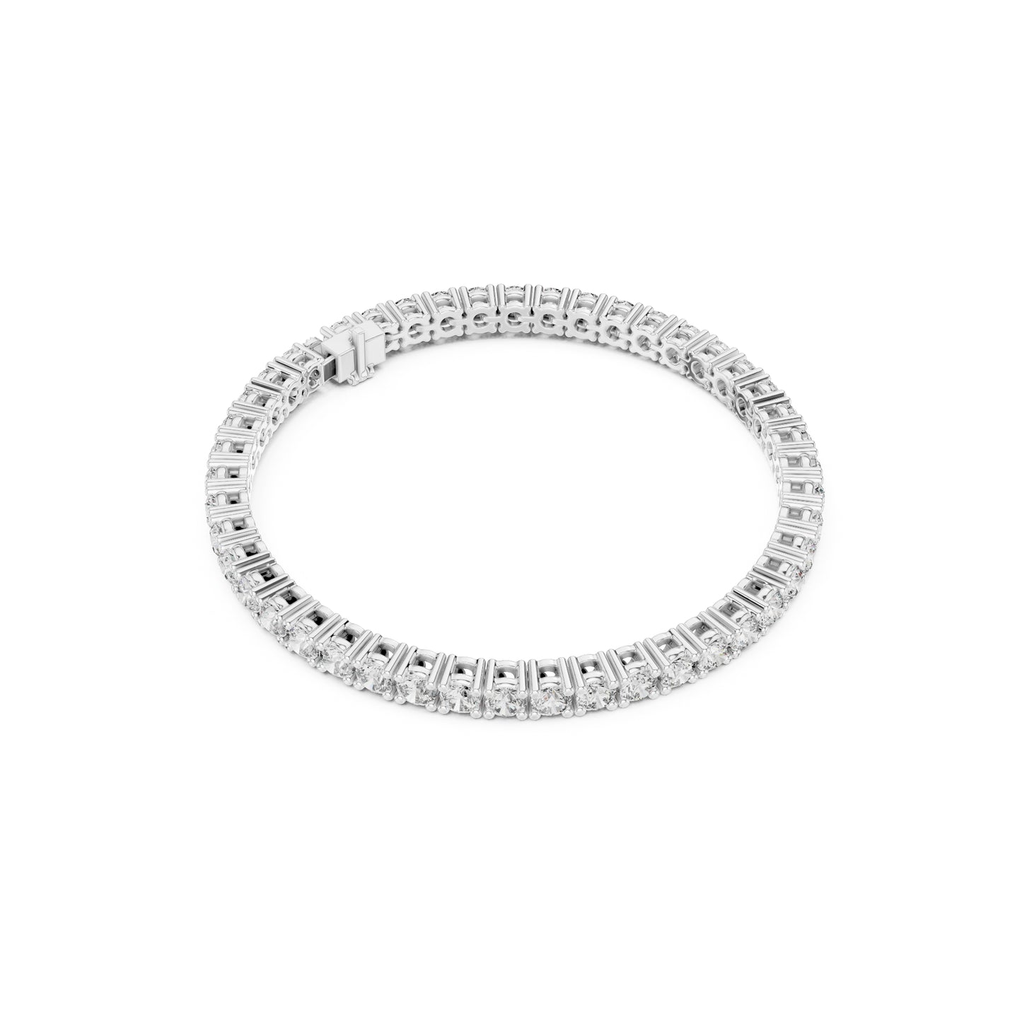 7.65 CT Round Cut White Colorless Diamond Prong Set Minimalist Stacking Party Wear Tennis Bracelet - HIGHCARAT DIAMONDS