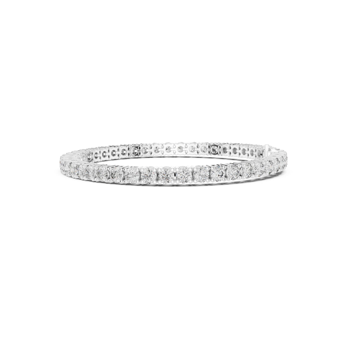 7.65 CT Round Cut White Colorless Diamond Prong Set Minimalist Stacking Party Wear Tennis Bracelet - HIGHCARAT DIAMONDS