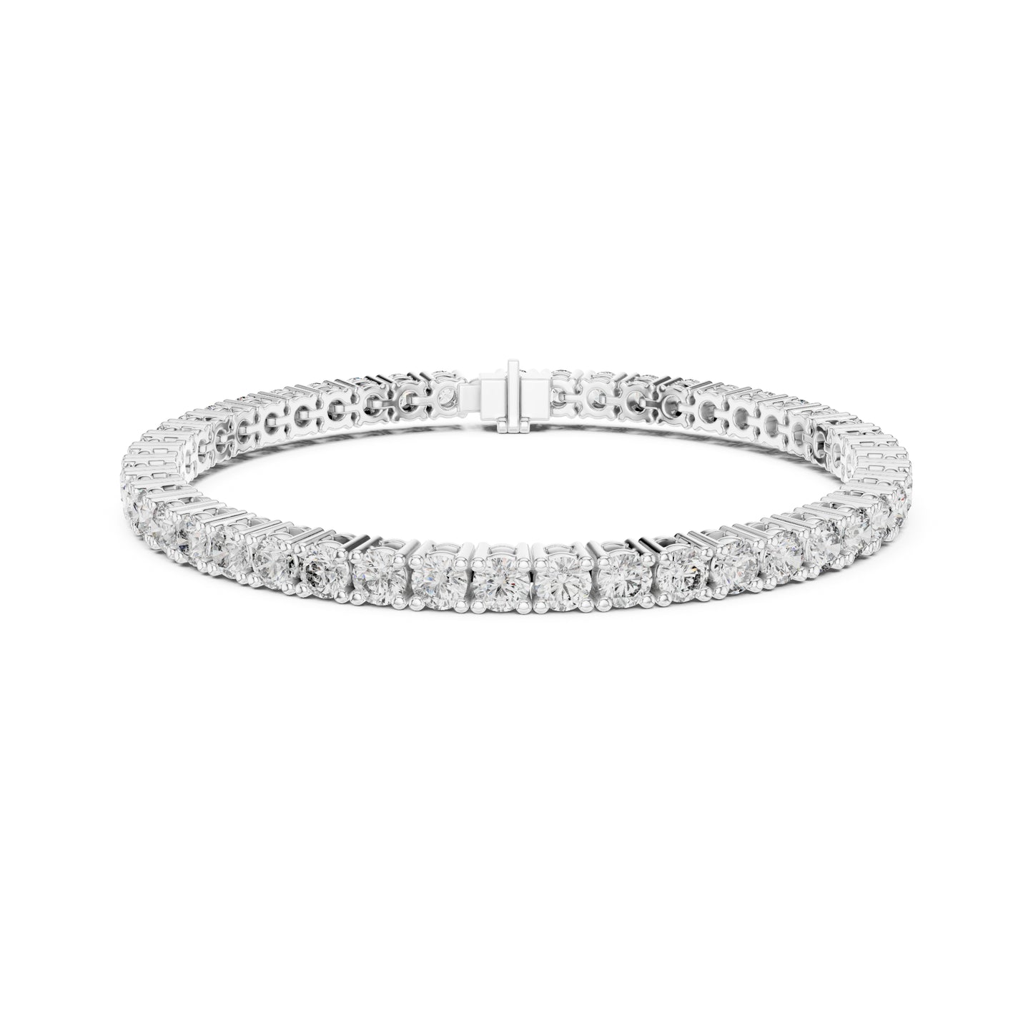 7.65 CT Round Cut White Colorless Diamond Prong Set Minimalist Stacking Party Wear Tennis Bracelet - HIGHCARAT DIAMONDS