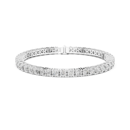 7.65 CT Round Cut White Colorless Diamond Prong Set Minimalist Stacking Party Wear Tennis Bracelet - HIGHCARAT DIAMONDS