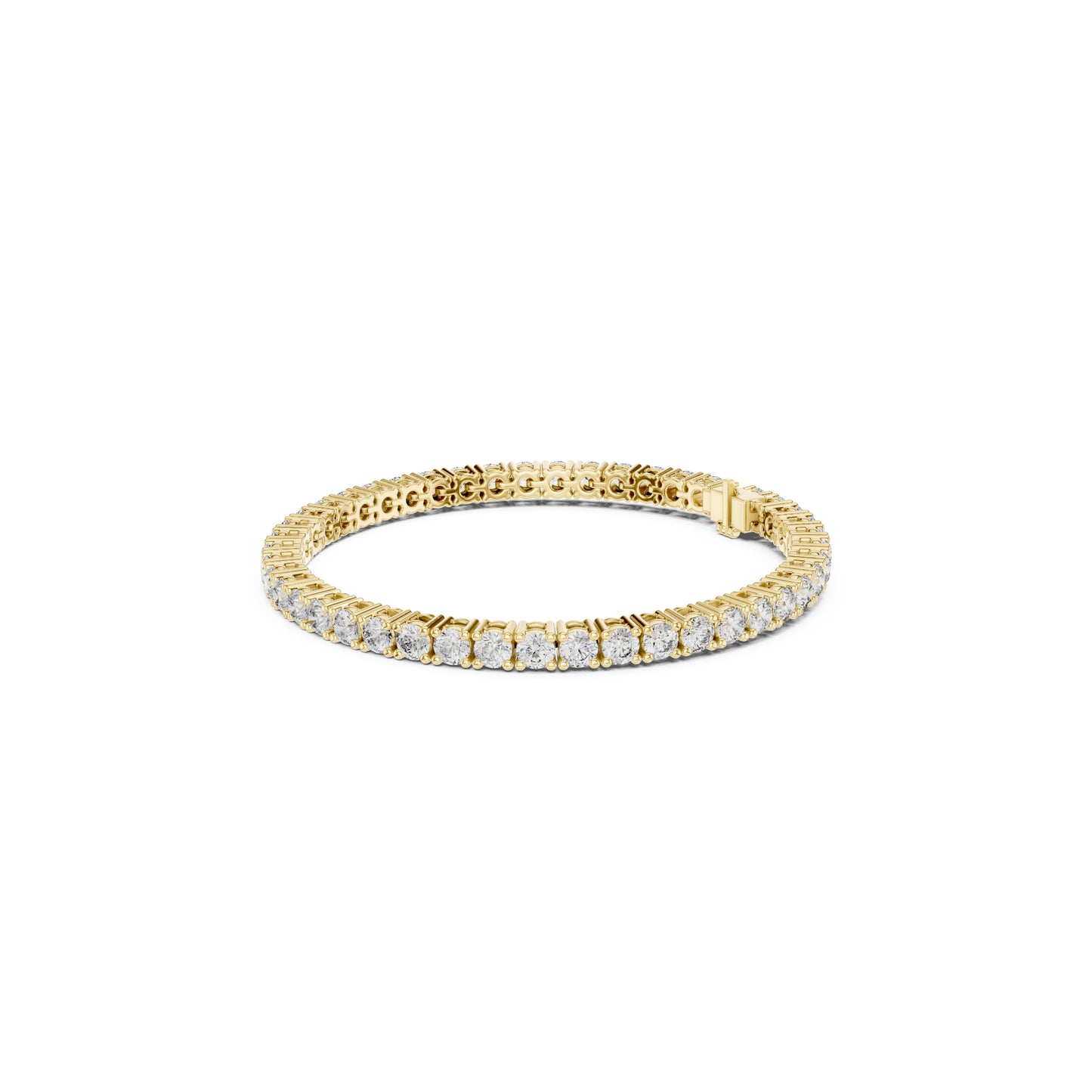 7.65 CT Round Cut White Colorless Diamond Prong Set Minimalist Stacking Party Wear Tennis Bracelet - HIGHCARAT DIAMONDS