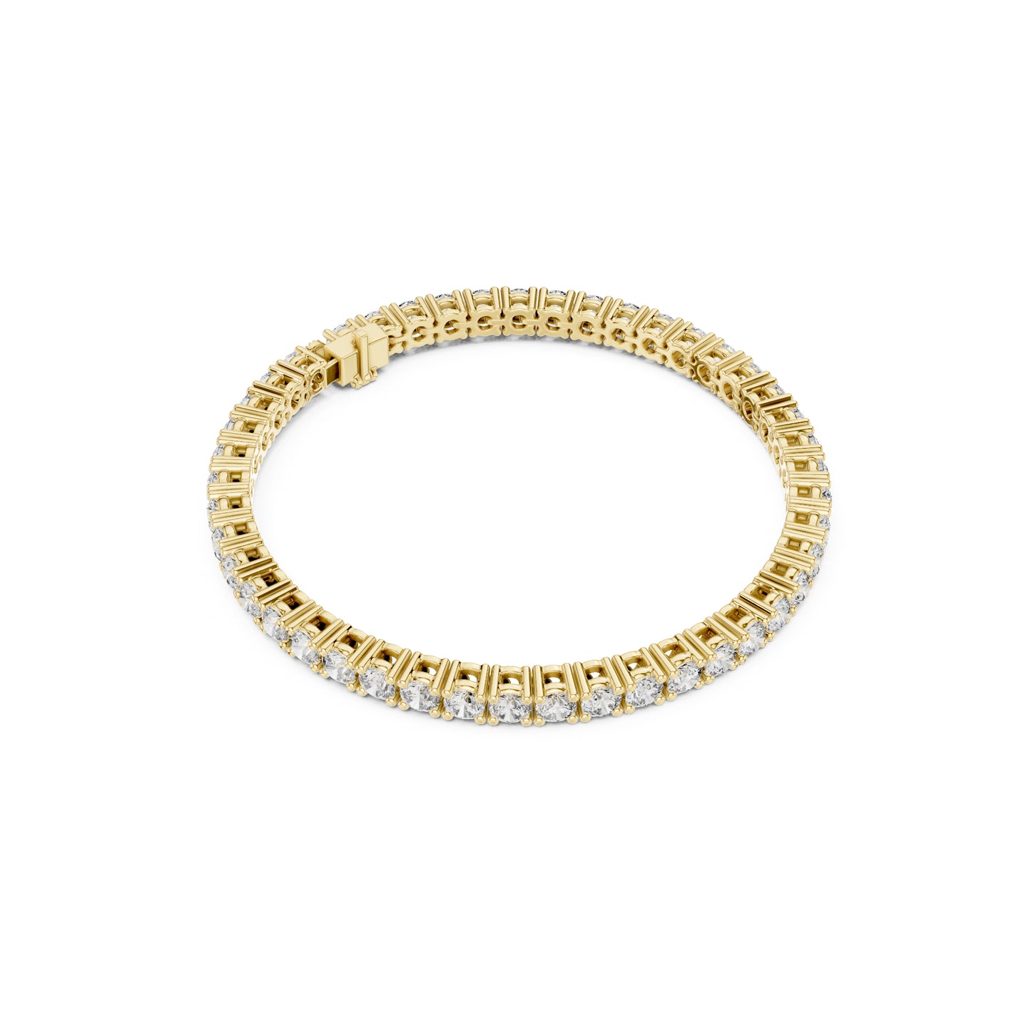 7.65 CT Round Cut White Colorless Diamond Prong Set Minimalist Stacking Party Wear Tennis Bracelet - HIGHCARAT DIAMONDS