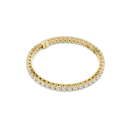 7.65 CT Round Cut White Colorless Diamond Prong Set Minimalist Stacking Party Wear Tennis Bracelet - HIGHCARAT DIAMONDS