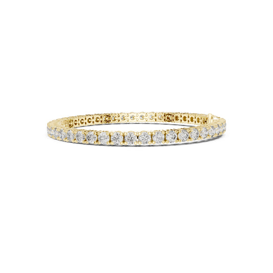 7.65 CT Round Cut White Colorless Diamond Prong Set Minimalist Stacking Party Wear Tennis Bracelet - HIGHCARAT DIAMONDS