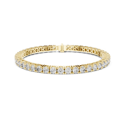 7.65 CT Round Cut White Colorless Diamond Prong Set Minimalist Stacking Party Wear Tennis Bracelet - HIGHCARAT DIAMONDS