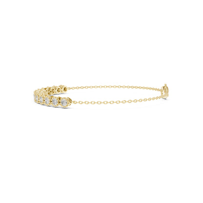 Vintage 1.43Ct Round Cut Natural Diamond Unique Minimalist Dainty Perfect Statement Charm Bracelet Gift For Her - HIGHCARAT DIAMONDS