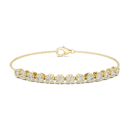 Round Cut Lab Grown Diamond Tennis Classic Bracelet - HIGHCARAT DIAMONDS