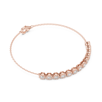 Round Cut Lab Grown Diamond Tennis Classic Bracelet - HIGHCARAT DIAMONDS