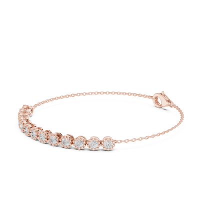 Round Cut Lab Grown Diamond Tennis Classic Bracelet - HIGHCARAT DIAMONDS