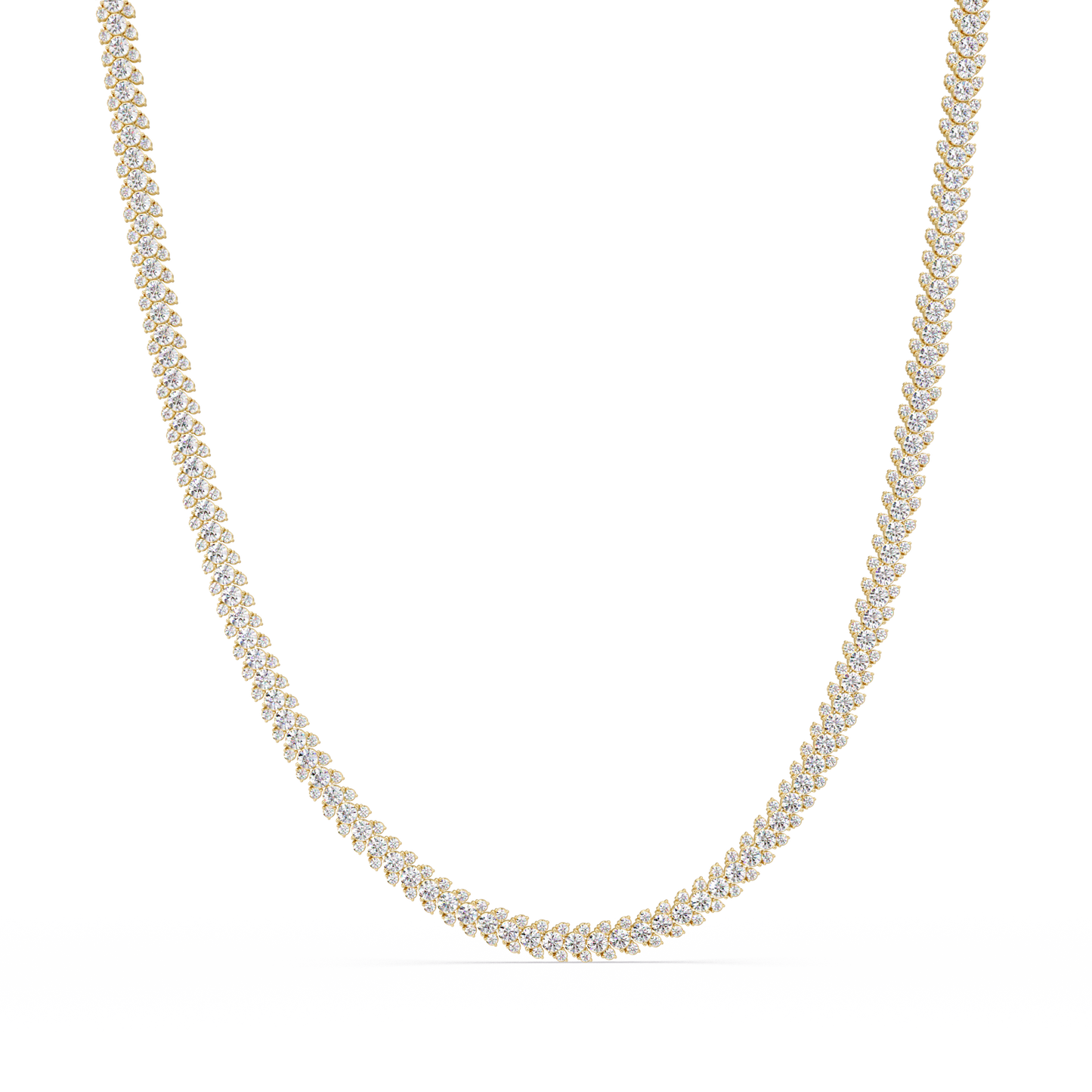 Round Cut Lab Grown Diamond Tennis Necklace - HIGHCARAT DIAMONDS