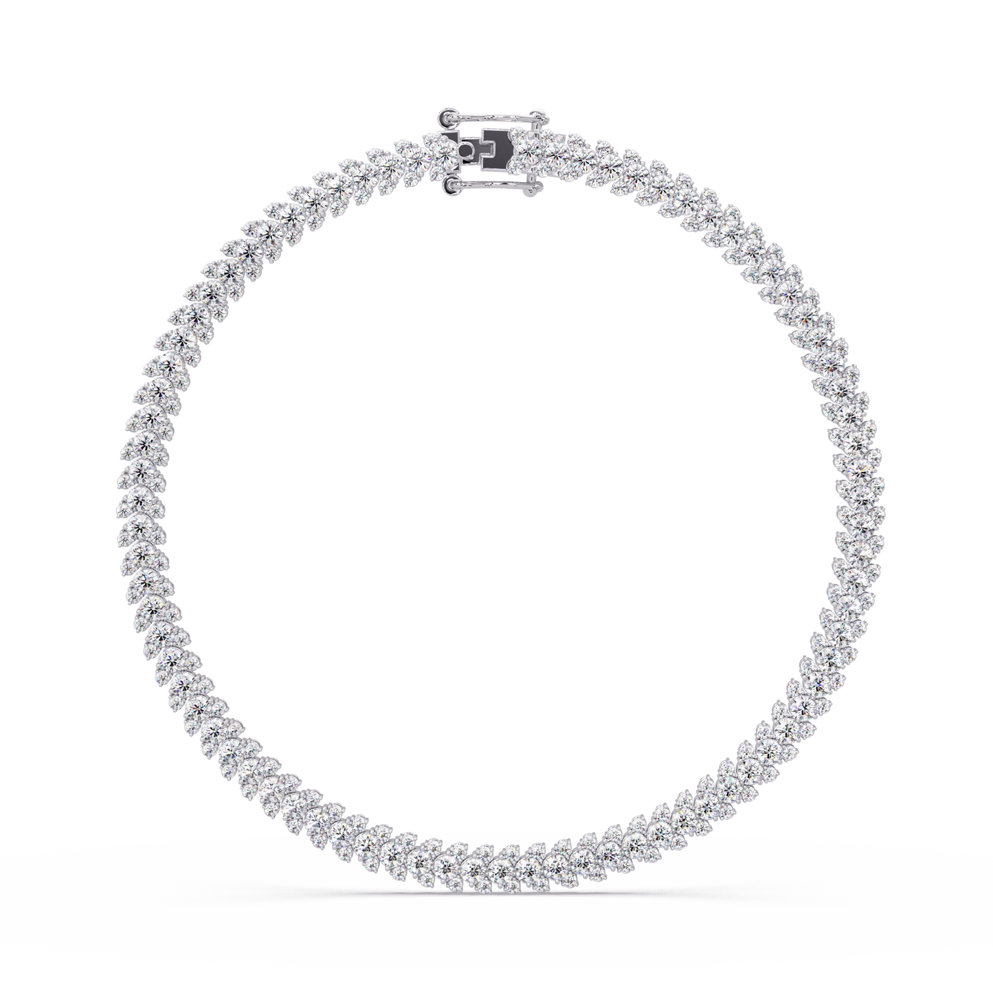 Round Cut Lab Grown Diamond Tennis Necklace - HIGHCARAT DIAMONDS