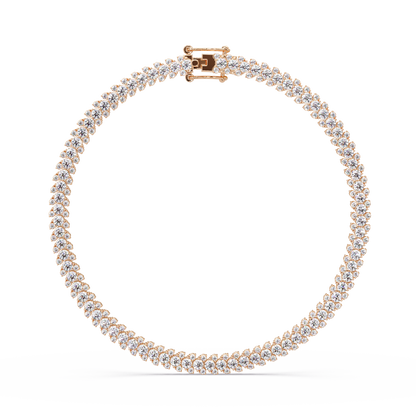 Round Cut Lab Grown Diamond Tennis Necklace - HIGHCARAT DIAMONDS