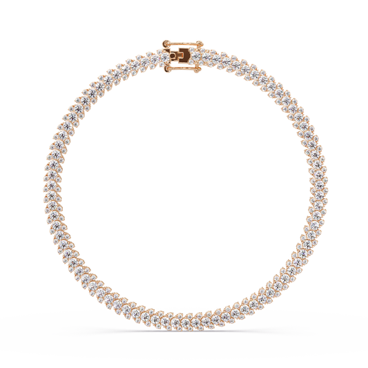 Round Cut Lab Grown Diamond Tennis Necklace - HIGHCARAT DIAMONDS