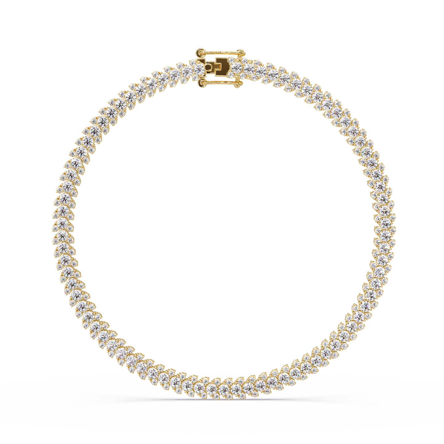 Round Cut Lab Grown Diamond Tennis Necklace - HIGHCARAT DIAMONDS