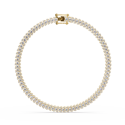 Round Cut Lab Grown Diamond Tennis Necklace - HIGHCARAT DIAMONDS