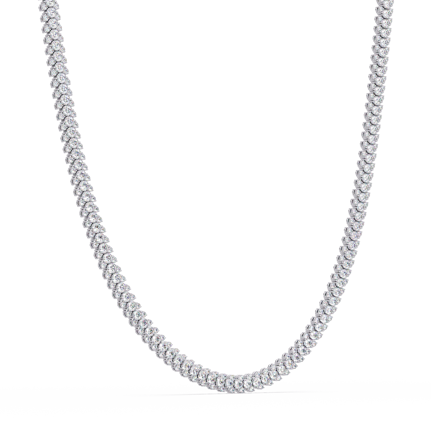 Round Cut Lab Grown Diamond Tennis Necklace - HIGHCARAT DIAMONDS