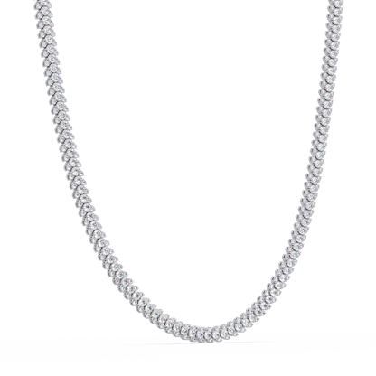 Round Cut Lab Grown Diamond Tennis Necklace - HIGHCARAT DIAMONDS