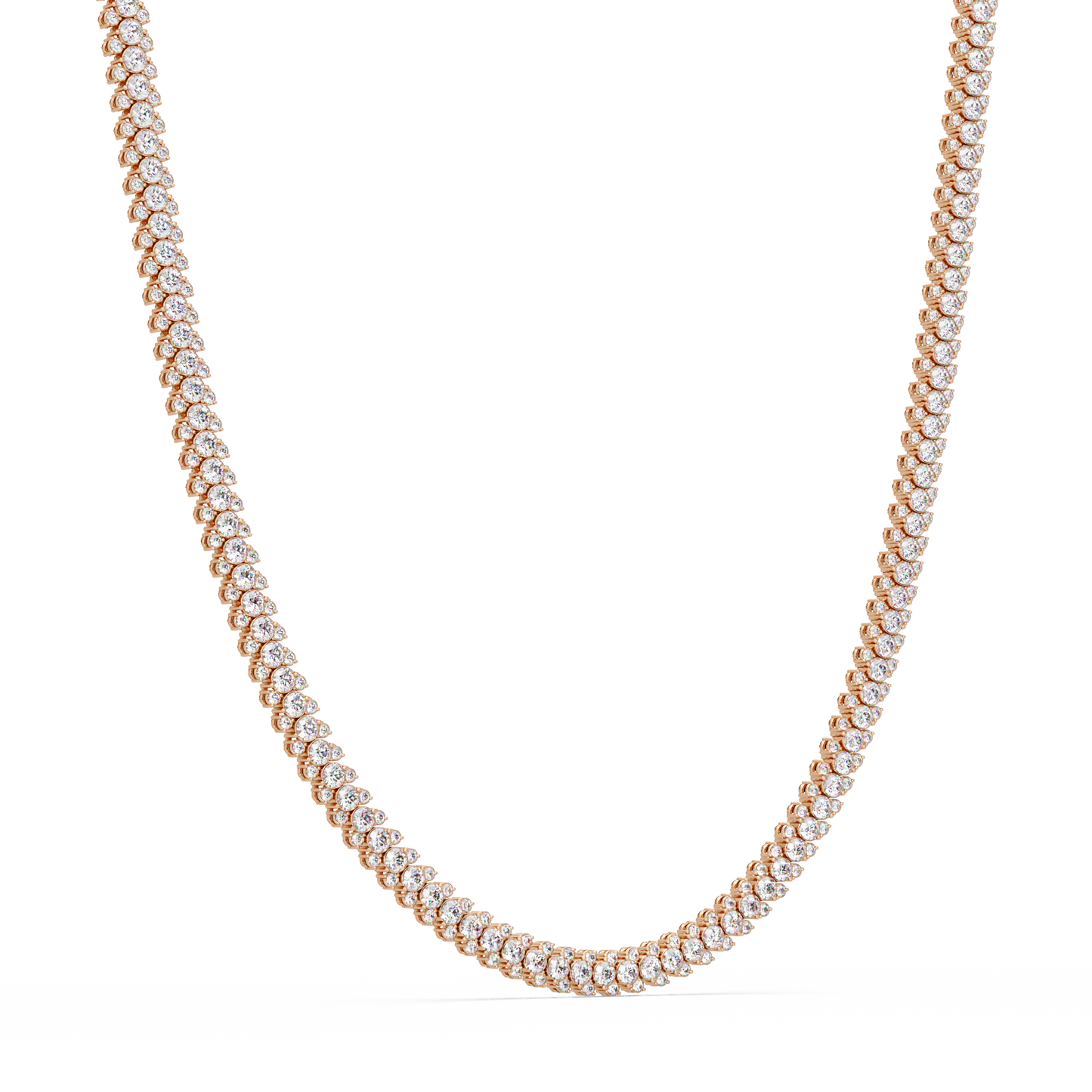 Round Cut Lab Grown Diamond Tennis Necklace - HIGHCARAT DIAMONDS