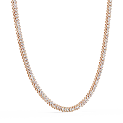 Round Cut Lab Grown Diamond Tennis Necklace - HIGHCARAT DIAMONDS