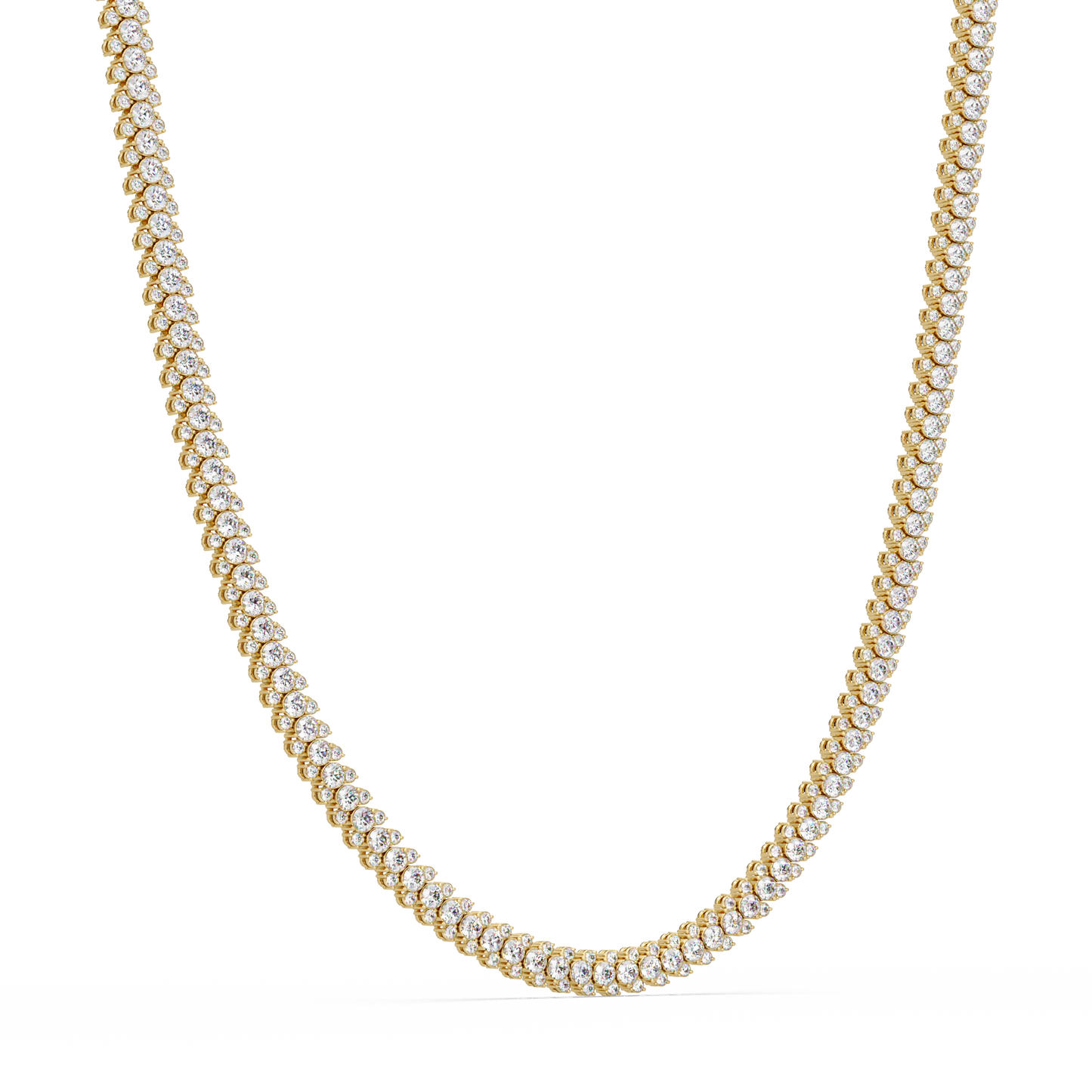 Round Cut Lab Grown Diamond Tennis Necklace - HIGHCARAT DIAMONDS