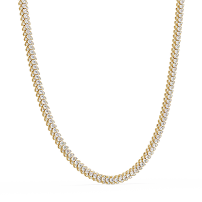 Round Cut Lab Grown Diamond Tennis Necklace - HIGHCARAT DIAMONDS