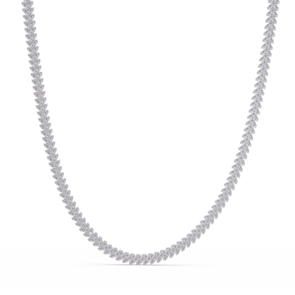 Round Cut Lab Grown Diamond Tennis Necklace - HIGHCARAT DIAMONDS