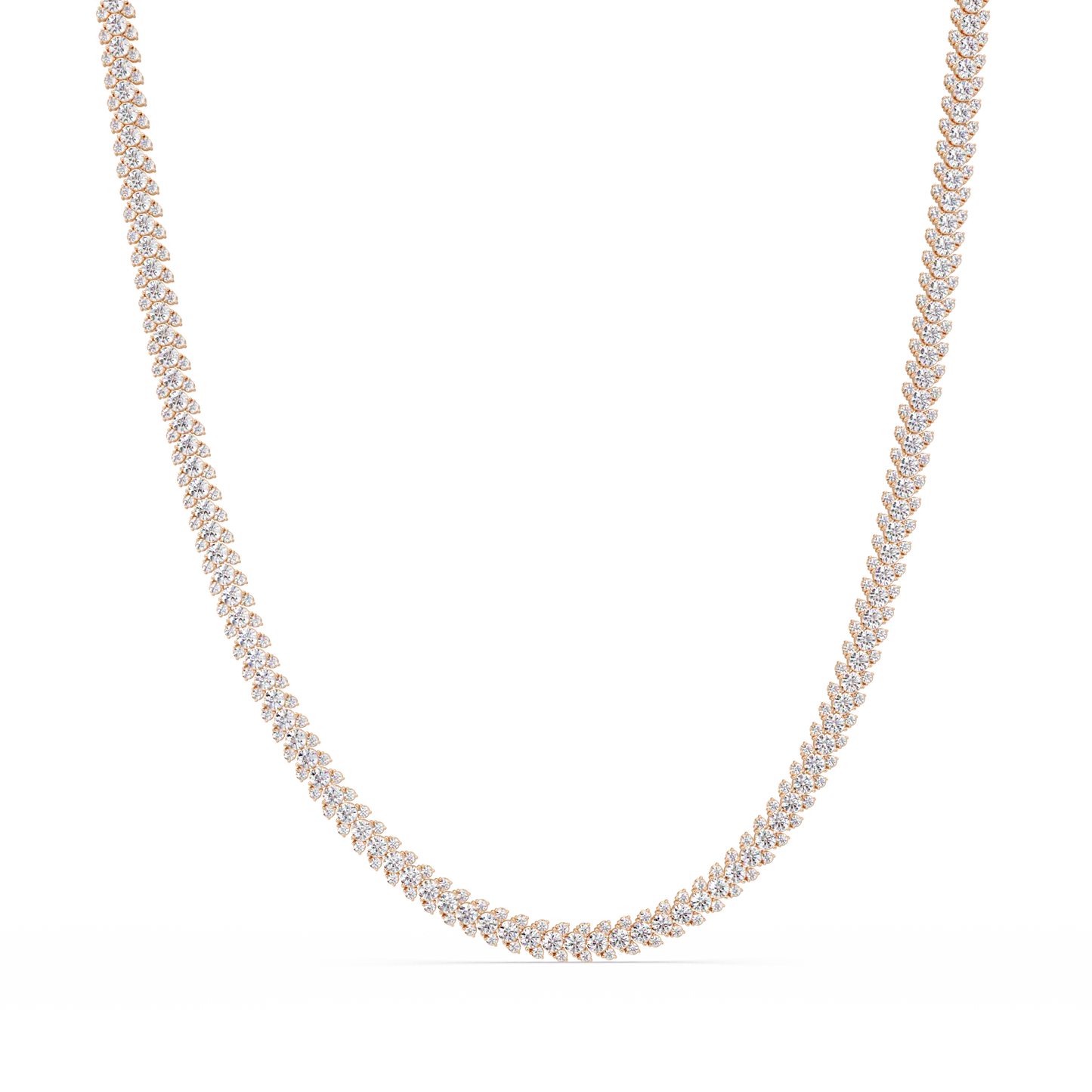 Round Cut Lab Grown Diamond Tennis Necklace - HIGHCARAT DIAMONDS