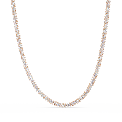 Round Cut Lab Grown Diamond Tennis Necklace - HIGHCARAT DIAMONDS