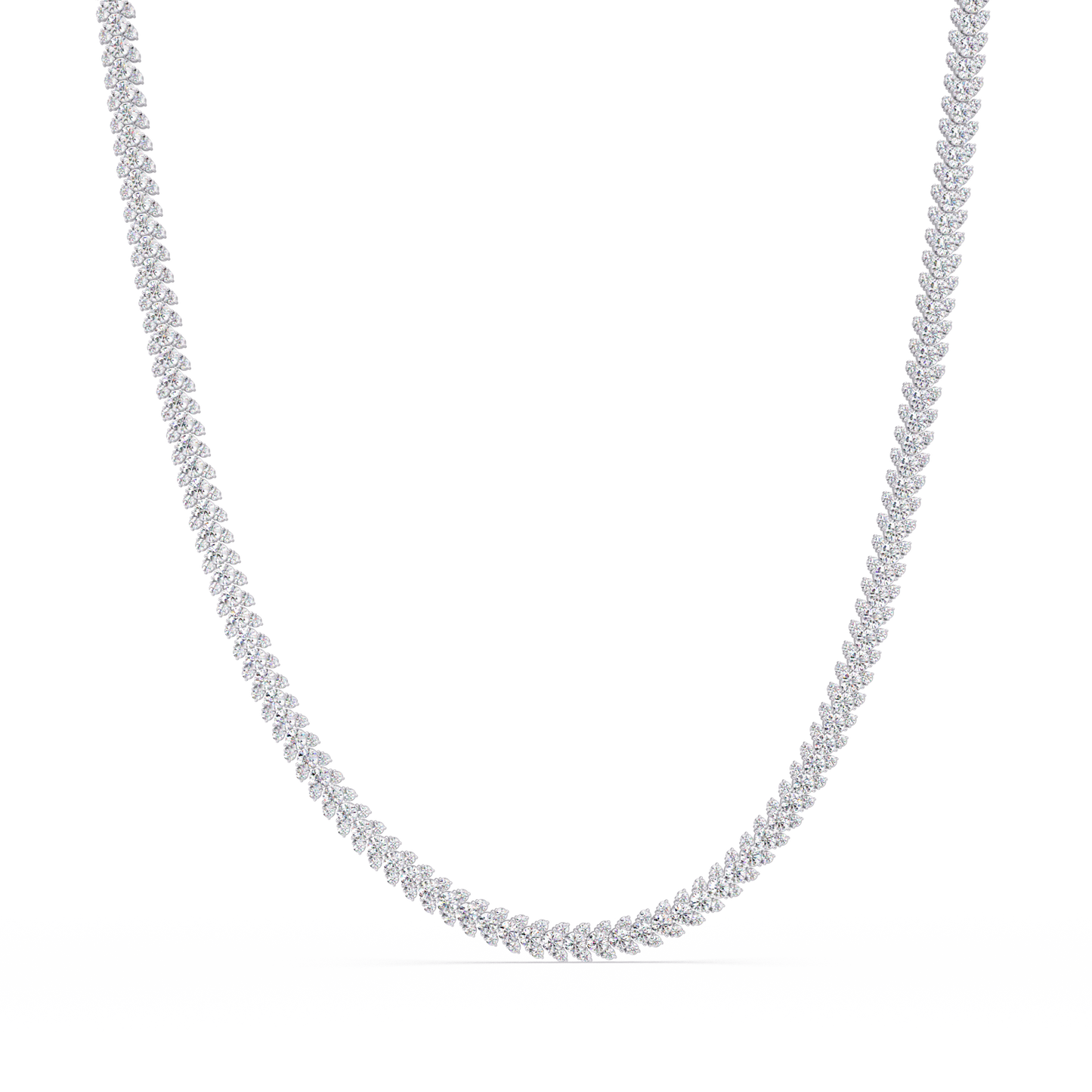Round Cut Lab Grown Diamond Tennis Necklace - HIGHCARAT DIAMONDS