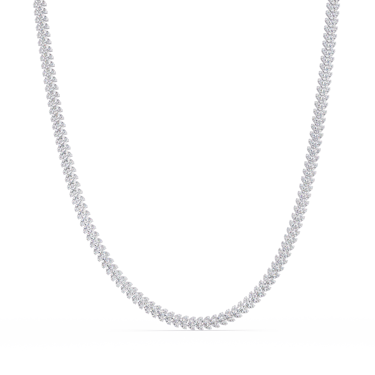 Round Cut Lab Grown Diamond Tennis Necklace - HIGHCARAT DIAMONDS