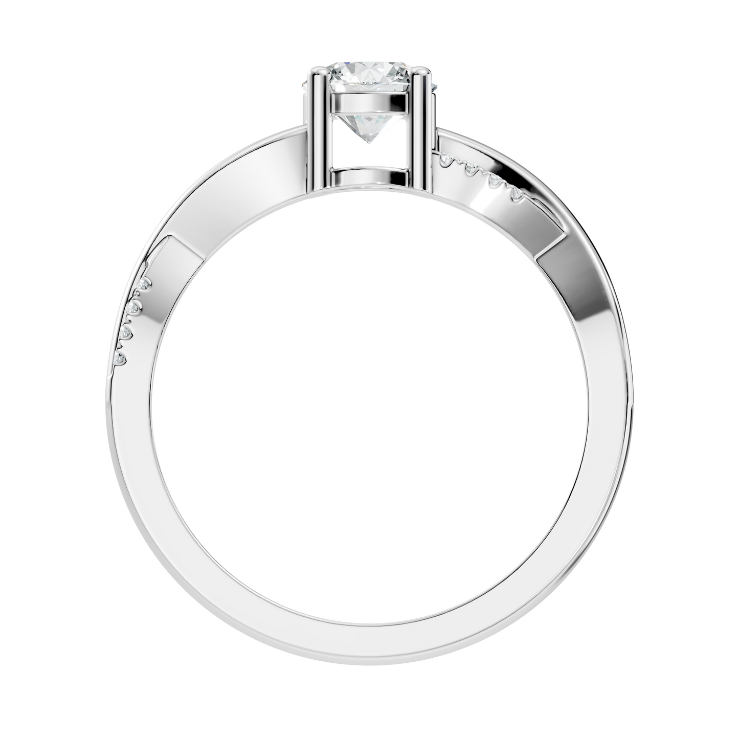 Round Cut Top Grade Lab Grown Diamond Vintage Solitaire Dainty Cluster Wedding Wear Ring For Women's - HIGHCARAT DIAMONDS