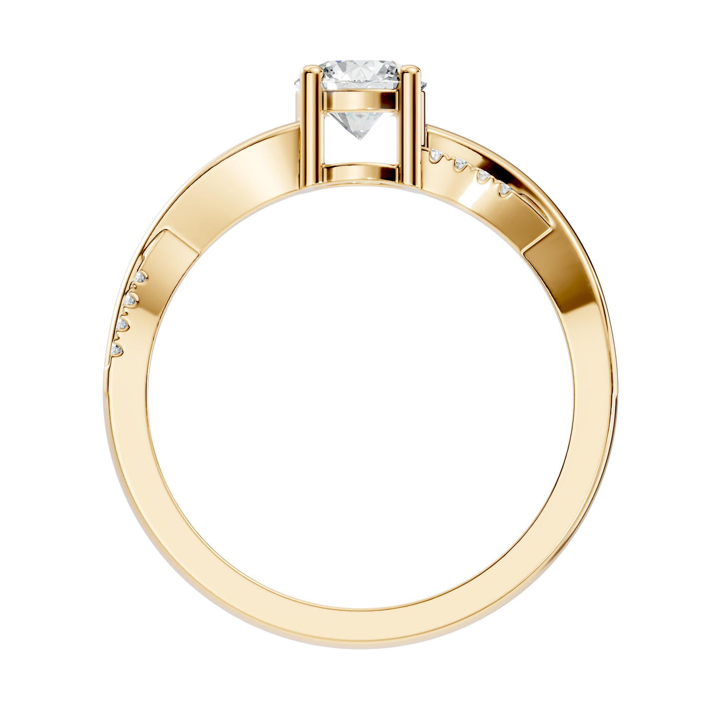 Round Cut Top Grade Lab Grown Diamond Vintage Solitaire Dainty Cluster Wedding Wear Ring For Women's - HIGHCARAT DIAMONDS
