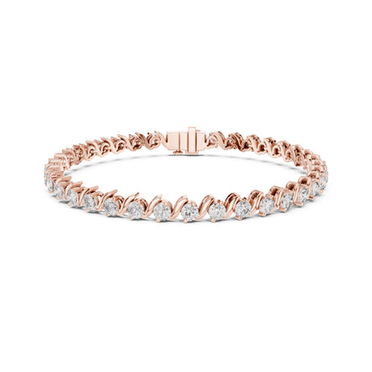 3.24  Ct Round Cut Top Grade Diamond Vintage Antique Delicate Stunning Party Wear Tennis Bracelet - HIGHCARAT DIAMONDS