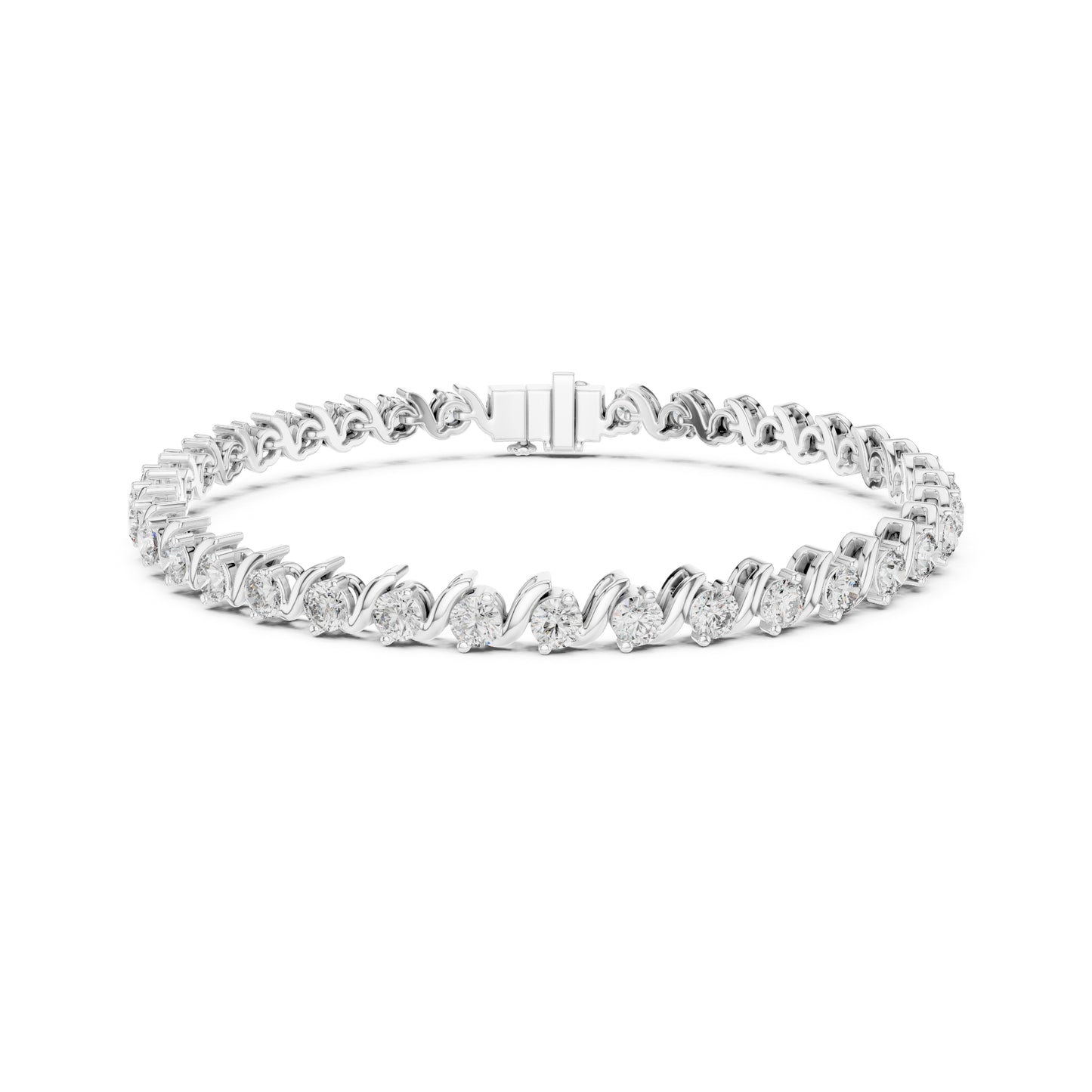 3.24  Ct Round Cut Top Grade Diamond Vintage Antique Delicate Stunning Party Wear Tennis Bracelet - HIGHCARAT DIAMONDS