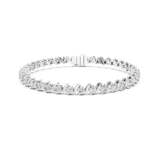 3.24  Ct Round Cut Top Grade Diamond Vintage Antique Delicate Stunning Party Wear Tennis Bracelet - HIGHCARAT DIAMONDS